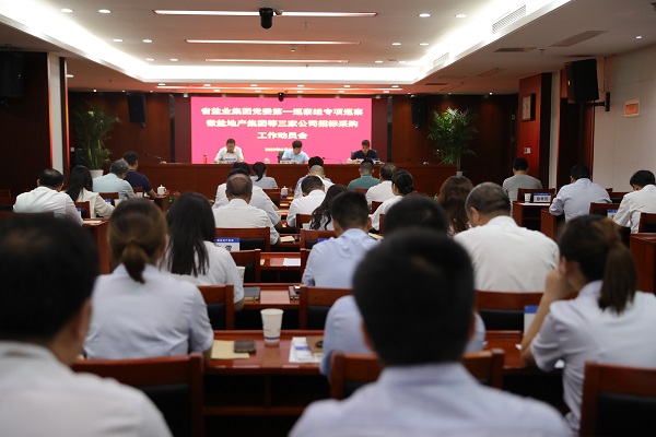 省尊龙凯时集团党委第一专项巡察组巡察徽盐地产集团等三家公司招标采购事情发动会召开